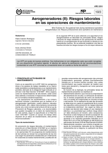 Nueva ventana:NTP 1023: Aerogeneradores (II): Riesgos laborales en las operaciones de mantenimiento (pdf, 271 Kbytes)