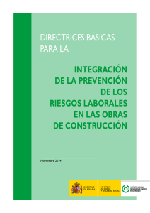 DIRECTRICES BÁSICAS PARA LA INTEGRACIÓN DE LA PREVENCIÓN