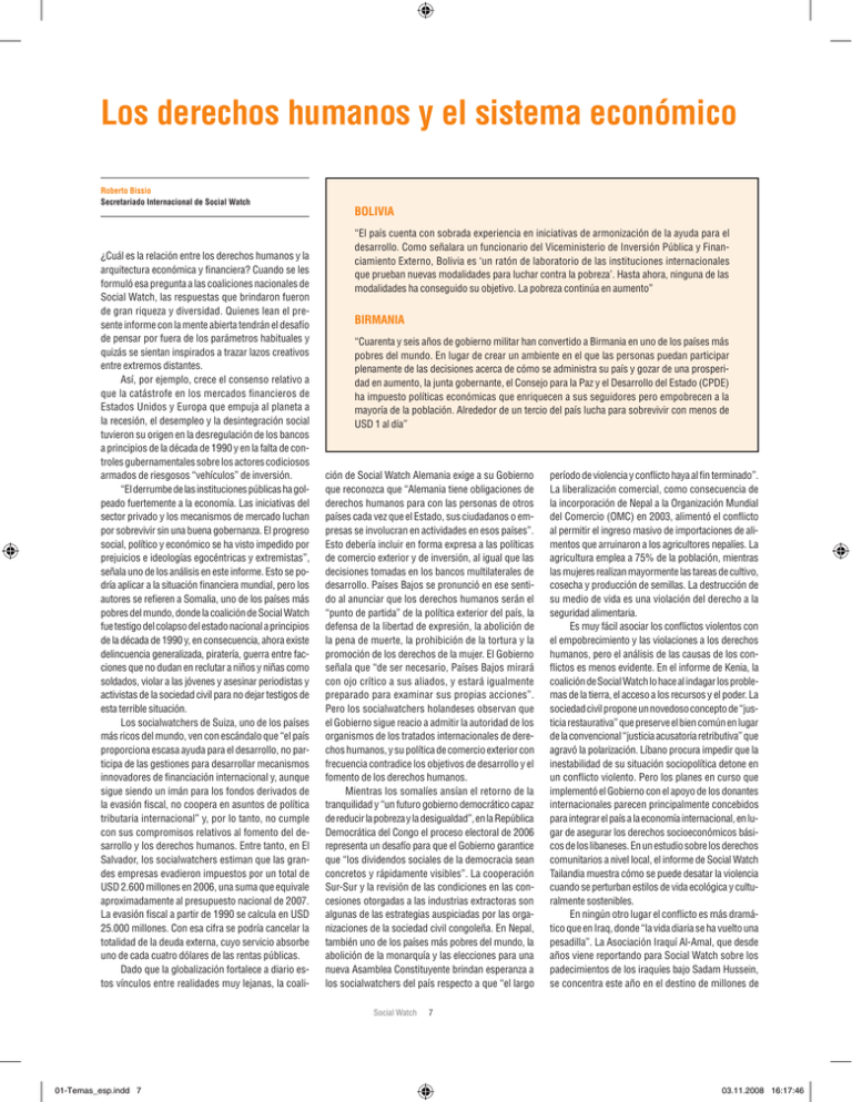 El Sistema Econ mico Y Los Derechos Humanos