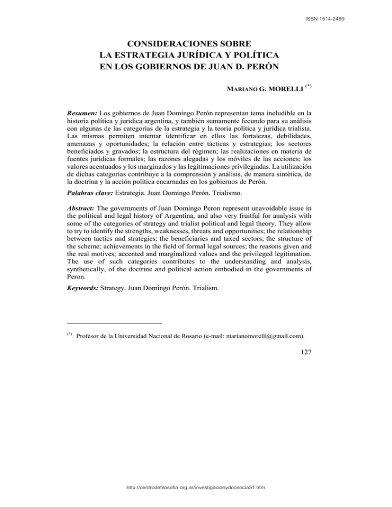 Consideraciones Sobre La Estrategia Jur Dica Y Pol Tica En Los ...