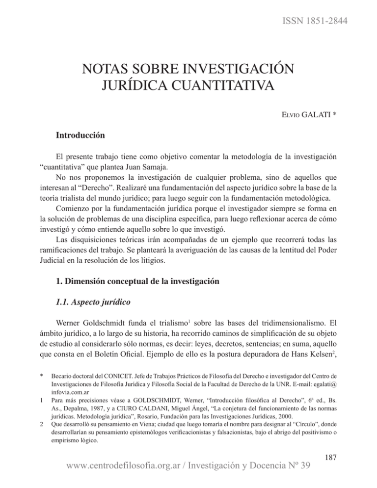 Notas Sobre Investigaci N Jur Dica Cuantitativa