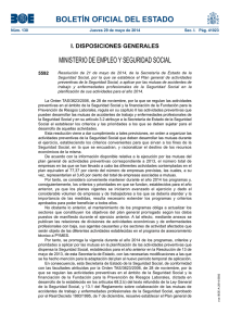 BOLETÍN OFICIAL DEL ESTADO MINISTERIO DE EMPLEO Y SEGURIDAD SOCIAL 5592