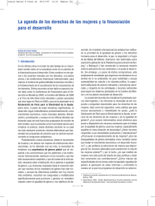 La agenda de los derechos de las mujeres y la financiación para el desarrollo