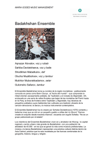 Descargar el dossier de Badakhshan Ensemble en PDF