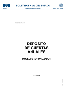 Modelo normalizado de Cuentas Anuales - Pymes