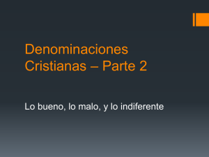 Denominaciones 2- Protestantes