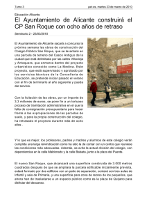 El Ayuntamiento de Alicante construirá el