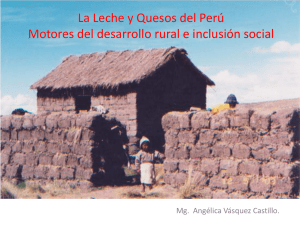 La Leche y Quesos del Perú Mg. Angélica Vásquez Castillo.