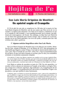 Hojita 143: San Luis Mar a Grignion de Montfort