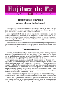 Hojita 98: Reflexiones morales sobre el uso de internet