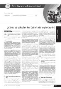 CALCULAR COSTOS IMPORTACION