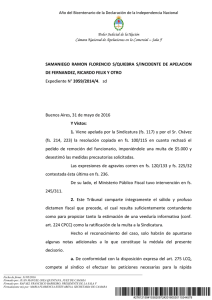 SAMANIEGO RAMON FLORENCIO S/QUIEBRA S/INCIDENTE DE APELACION Y Vistos 3959/2014/4