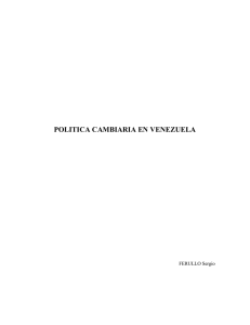 Politica Cambiaria en Venezuela