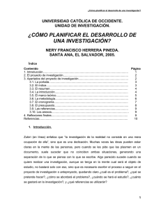 ¿Como planificar el desarrollo de una investigacion?(pdf)