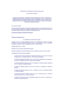 sentencia de fecha 29 de enero