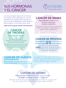 SuS hormonaS y el cáncer CánCer de mama