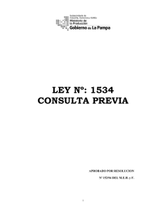 Ley N° 1534 - Consulta previa