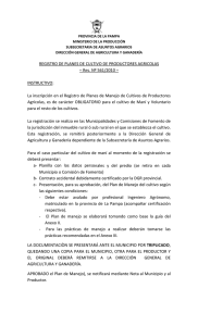   PROVINCIA DE LA PAMPA  MINISTERIO DE LA PRODUCCIÓN  SUBSECRETARIA DE ASUNTOS AGRARIOS 