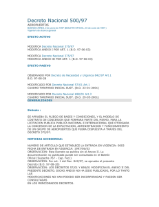 Decreto Nacional 500/1997
