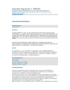 Decreto Nacional N&deg; 1299/1997