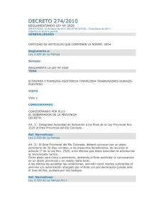 Decreto Provincial N° 274/2010