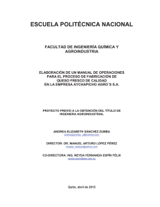 ESCUELA POLITÉCNICA NACIONAL FACULTAD DE INGENIERÍA QUÍMICA Y AGROINDUSTRIA