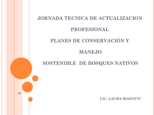 JORNADA TECNICA DE ACTUALIZACION  PROFESIONAL PLANES DE CONSERVACIÓN Y