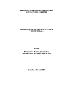 UNIDADES DE COSTEO, CENTROS DE COSTOS Y DEMAS YERBAS...