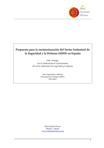   Propuesta para la reestructuración del Sector Industrial de  la Seguridad y la Defensa (SISD) en España 