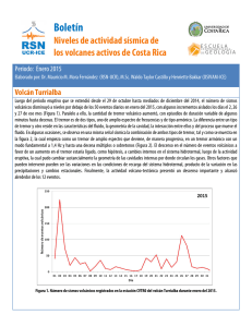 Boletín sismicidad volcánica, enero 2015.