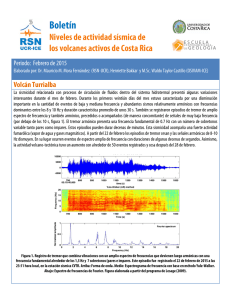 Boletín sismicidad volcánica, febrero 2015