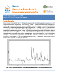 Boletín sismicidad volcánica, agosto - setiembre 2015