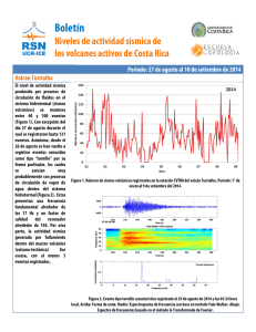 Boletín sismicidad volcánica, 26 de Agosto-10 de Setiembre 2014.