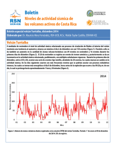 Boletín especial de avance volcán Turrialba, 08 de diciembre 2014.