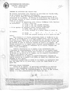 Informe de actividad del Volcán Poás (1987)