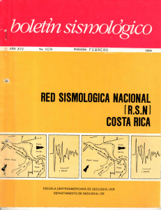 I R.S.N COSTA RICA RED SISMOLÓGICA NACIONAL PERIODO