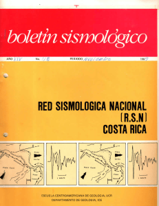 RED SISMOLÓGICA NACIONAL R.S.N COSTA RICA 198$