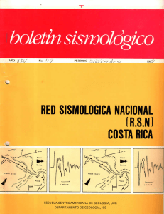 RED SISMOLÓGICA NACIONAL I R.S.N COSTA RICA AÑO