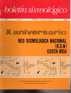 RED SISMOLÓGICA NACIONAL (R.S.N COSTA RICA No. 90