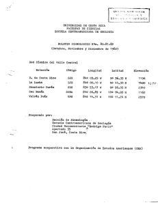 UNIVERSIDAD DE COSTA RICA FACULTAD DE CIENCIAS ESCUELA CENTROAMERICANA DE GEOLOGÍA N°.s. 80-81-82