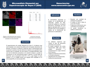 Microanalisis Elemental por Espectroscopia de Rayos X (EDS)