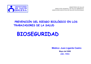 "Prevencion del Riesgo Biologico en los trabajadores de salud ""Bioseguridad"" (pdf)"