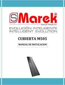 CUBIERTA M505 MANUAL DE INSTALACION