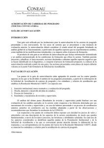 SISTEMA DE AUTO-EVALUACIÓN DE LA CARRERA (2009)