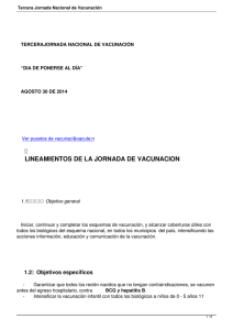   LINEAMIENTOS DE LA JORNADA DE VACUNACION