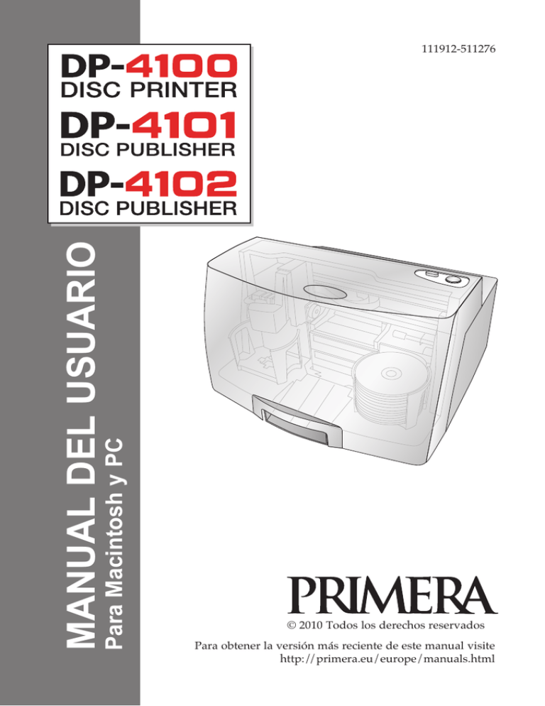Disc Publisher 4100Serie Manual del Usuario