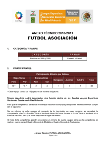 Anexo Técnico de Futbol Asociación.