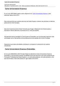 Carta Universitaria Erasmus