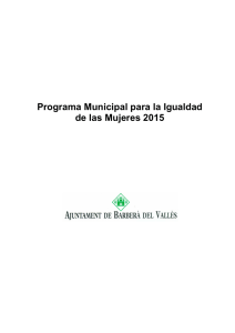Programa Municipal para la Igualdad de las Mujeres para este año
