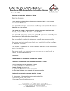 Biología e Introducción la Biología Celular.